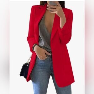 Calvin Klein RED Ladies Mid-length blazer- Size 2